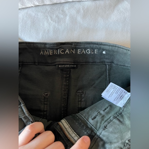 Army green American eagle jeans. - Picture 5 of 5